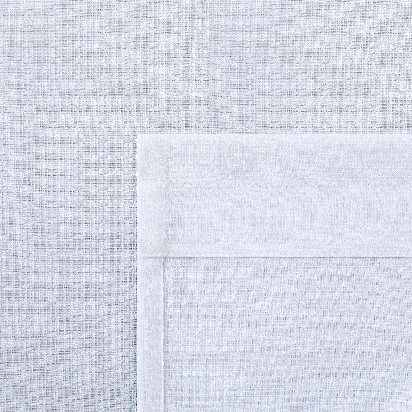 White Kitchen Curtains 36 Inch Length - Sets of 2 Panels Rod Pocket Cafe Curtains for Bathroom, Semi Sheer Short