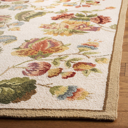 SAFAVIEH Chelsea Collection Area Rug - 6' x 9', Ivory, Hand-Hooked French Country Wool, Ideal for High Traffic Areas in Living Room, Bedroom (HK331A)