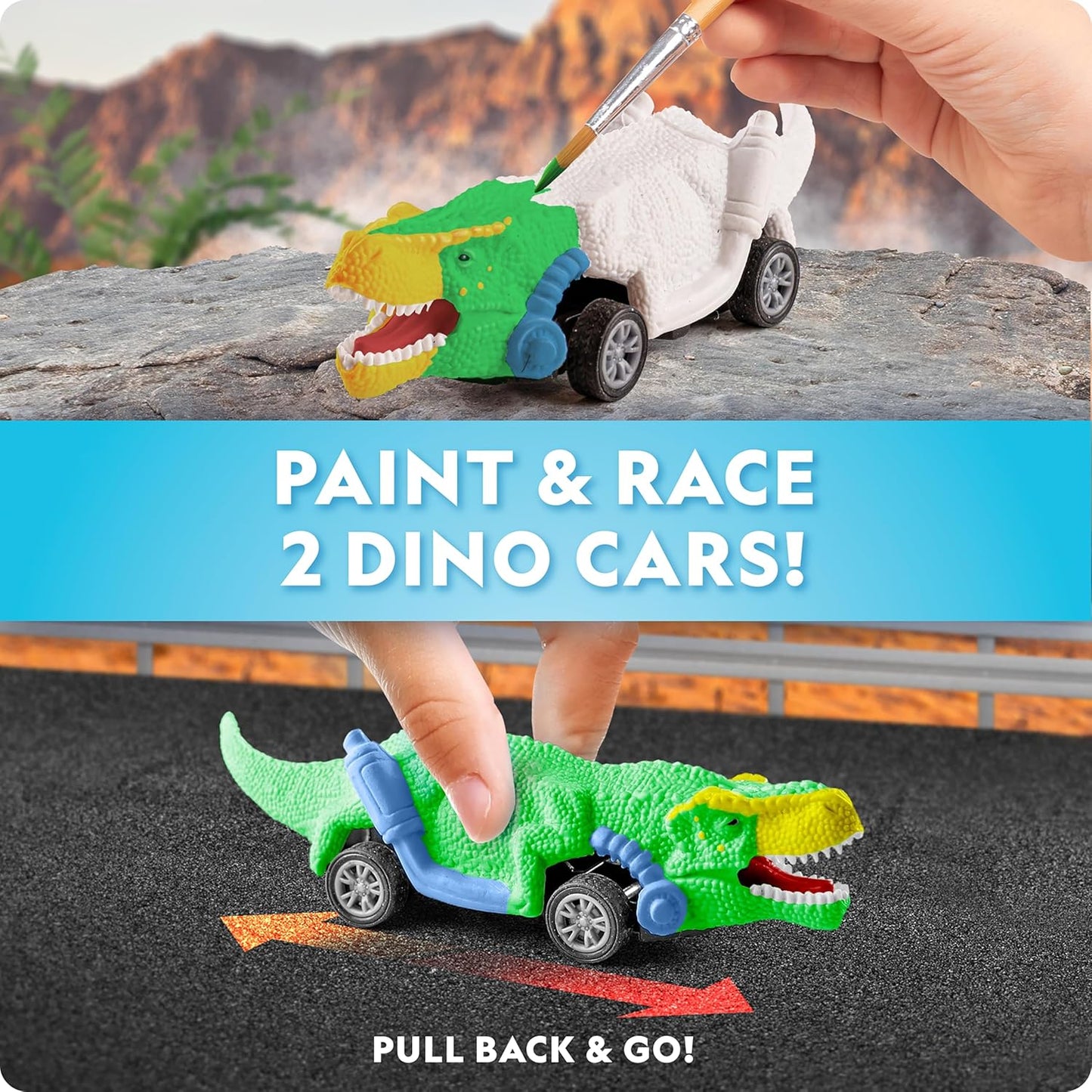 National Geographic Dinosaur Egg Activity Kit - 15+ Dino Crafts, Painting, Clay Models & Learning Guide