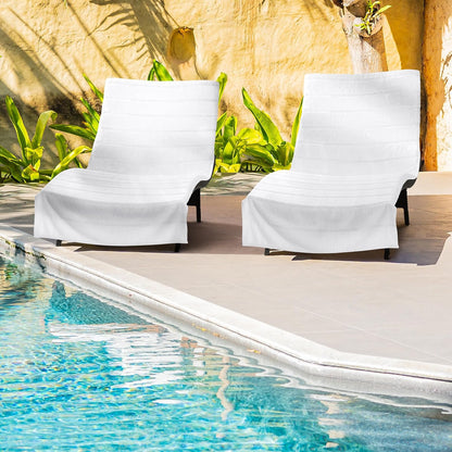 Pack 2 100% 30 85 Arkwright Las Rayas Chaise Lounge Cover Towel with Pocket - of - Striped Cotton Cabana Cover