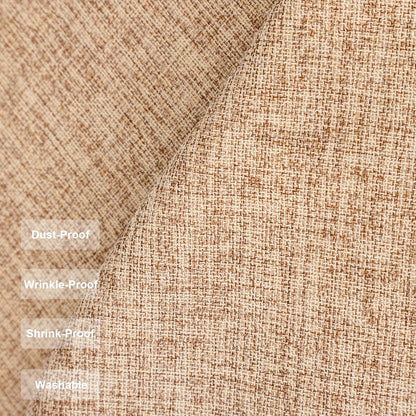 24 inch Small Round Tablecloth Faux Linen Farmhouse Textured Fabric Table Cover Wrinkle Resistant Washable Flaxen