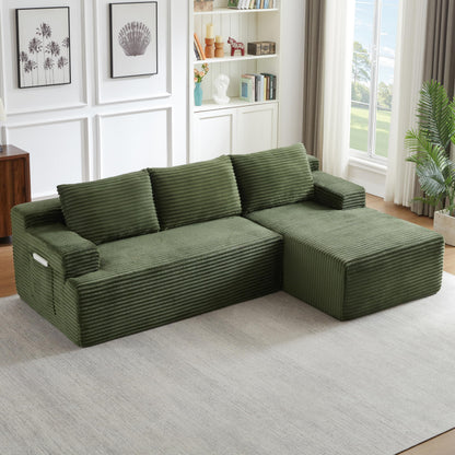 96" Modular Sectional Sofa, Cloud Sectional Couch with Deep Seat, Modern L-Shape Corner Sofa Couch with Right Facing Chaise,Upholstered Boneless Couches for Living Room Bedroom