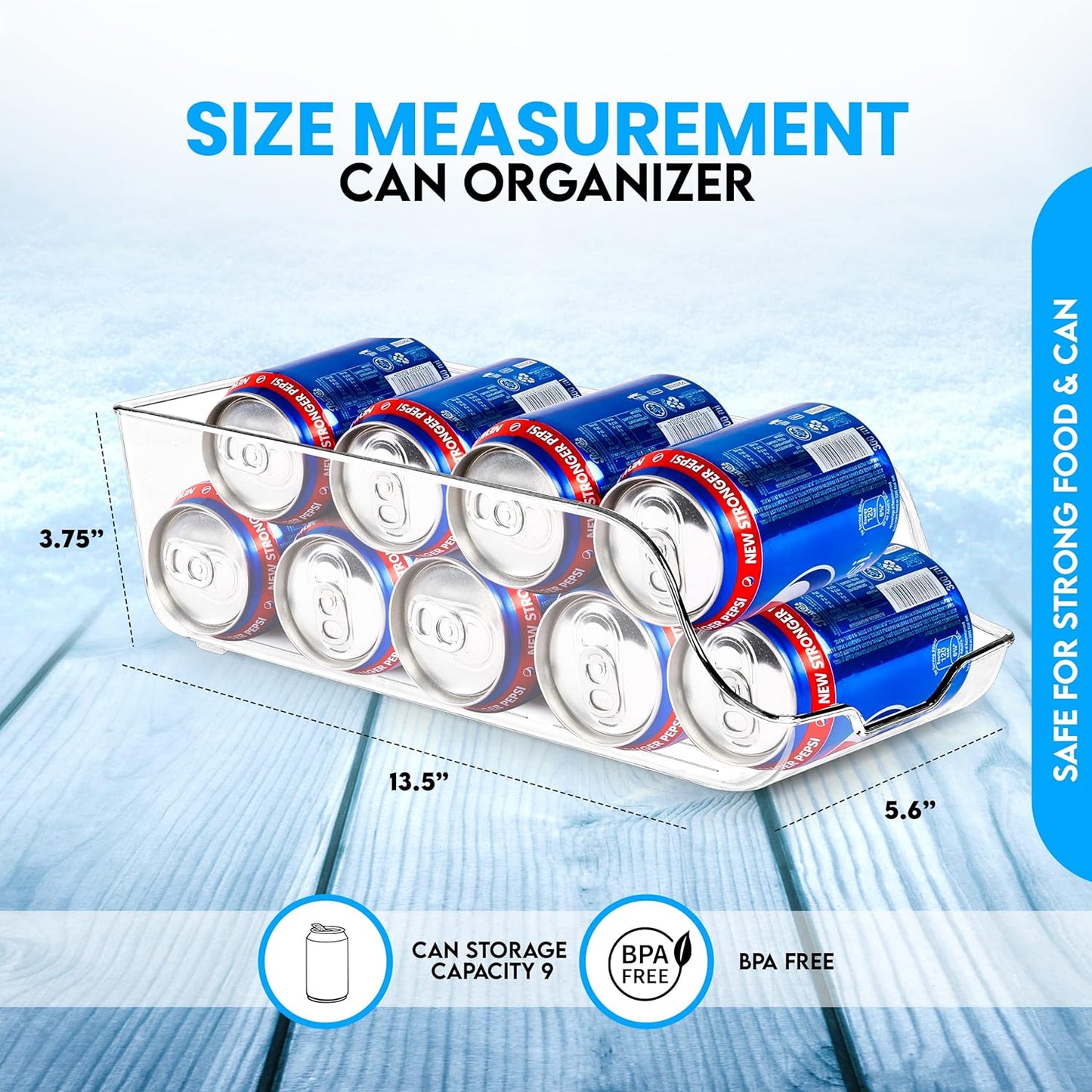 Utopia Kitchen Can Organizer for Pantry (Pack of 2) - Soda Can Storage Organizer for Fridge & Freezer, Holds Food &