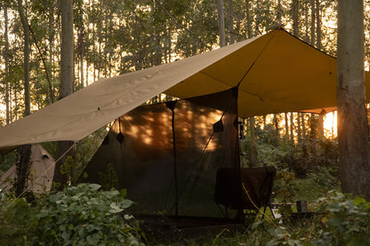 ONETIGRIS Lightweight Tent Poles (1.6m) + Bulwark Camping Tarp