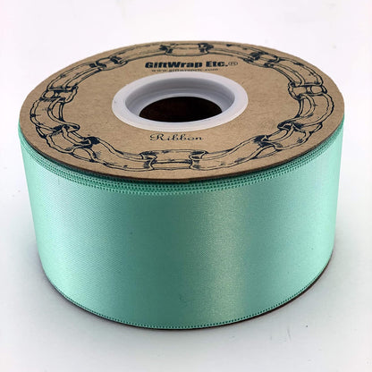 Mint Green Satin Fabric Ribbon - 2" x 50 Yards for Spring, Holiday Decor, Gifts, Wrapping, Wreath, Birthday, Christmas