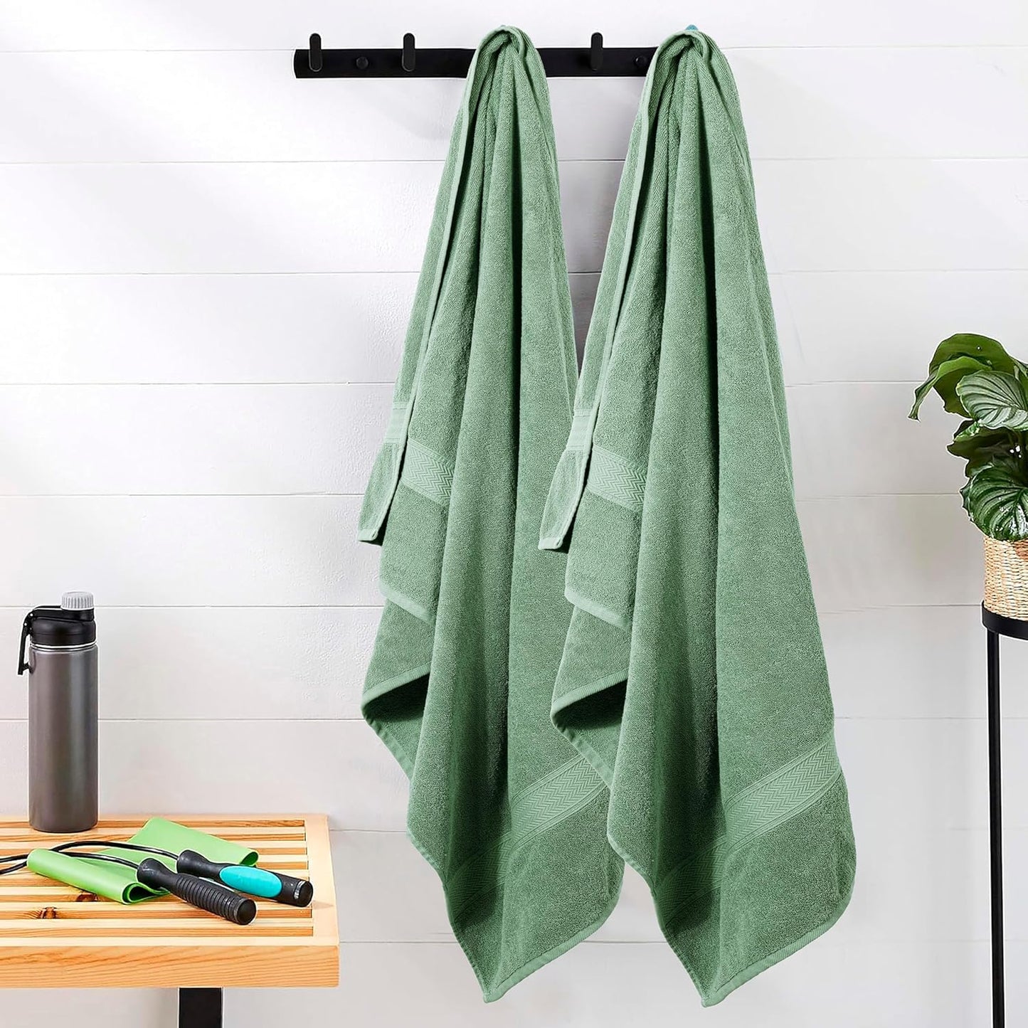 600 40 80 Inches- 100% 2 Set- Sets- Sets HILLFAIR GSM- x Cotton Pc XXL Oversized Bath Towel Soft Highly Absorbent Jumbo