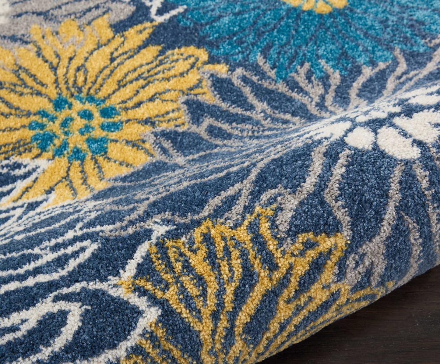 2'2" 7'6" (8' Nourison Home Passion Blue x Area Rug - Easy Clean, Non Shedding, Bed Room, Living Room, Dining Room