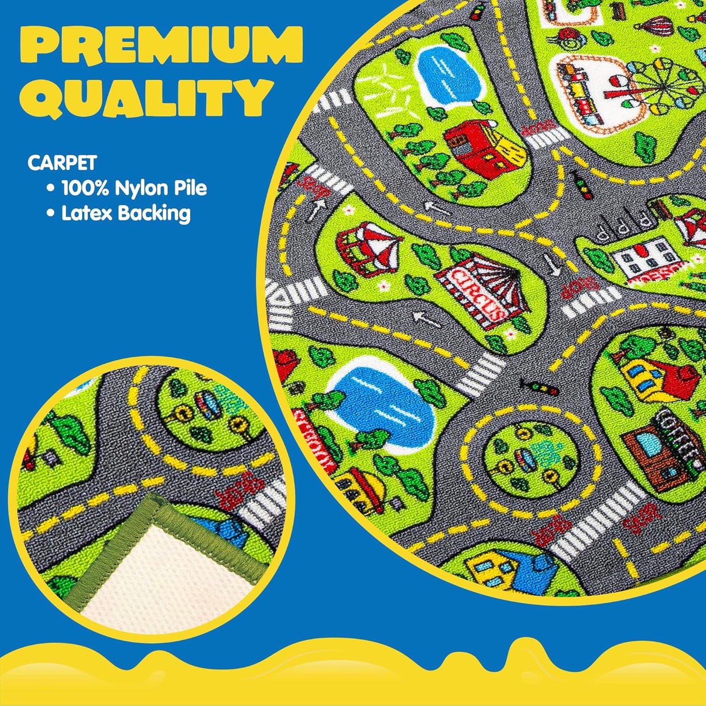 Durable City Life Playmat for Kids - Engaging Toddler Rug