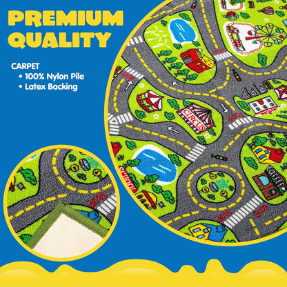 Durable City Life Playmat for Kids - Engaging Toddler Rug