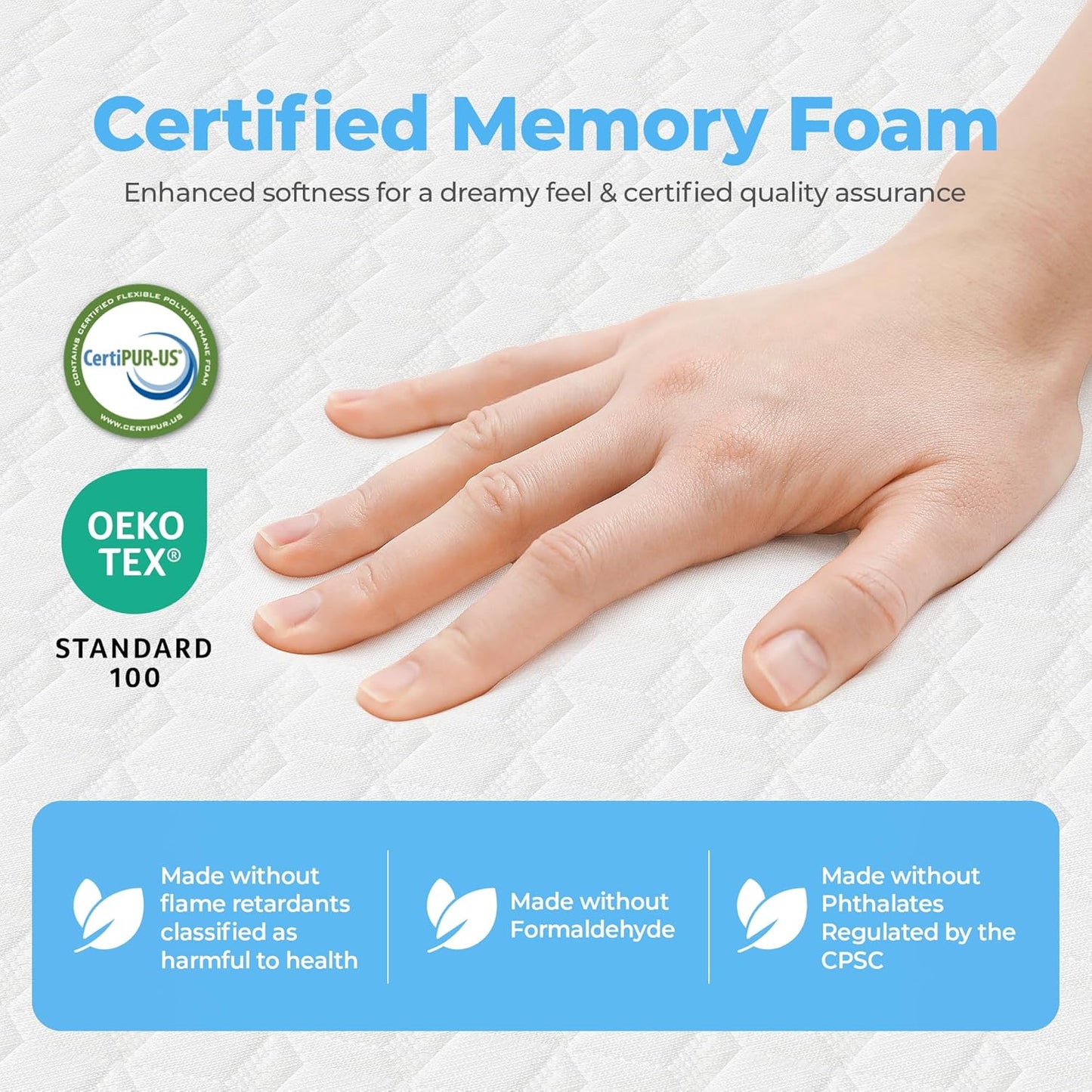 Neo Sleep 10-Inch King Cooling Gel Memory Foam Mattress - Medium Firm Pressure Relief | CertiPUR-US Certified