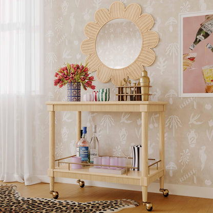 Tov Furniture Slosh Natural Ash Bar Cart