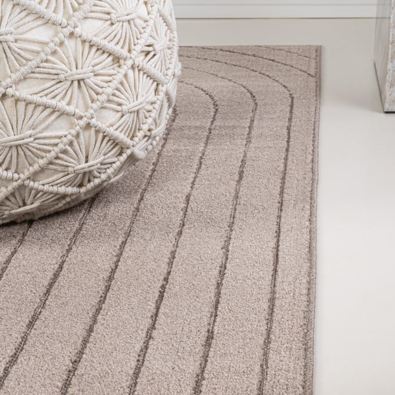JONATHAN Y Odense High-Low Angle Light Taupe 8x10 Indoor/Outdoor Area Rug for Patio, Backyard, Living Room, Bedroom, Office, Hose-Washable (SCN101C-8)