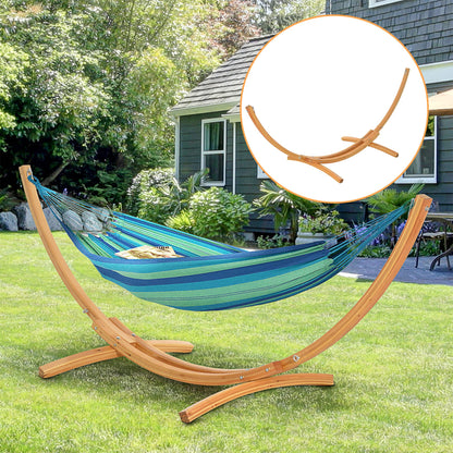 10.6' Wooden Hammock Stand Universal Garden Picnic Camp Accessories, 264lbs, Natural
