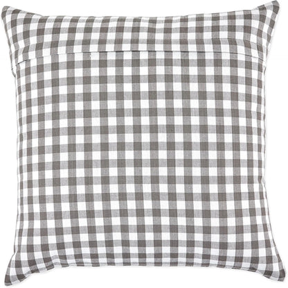 DII Decorative Square Throw Pillow Cover Collection, Cotton, Machine Washable, 18x18, Gray Assorted, 4 Piece