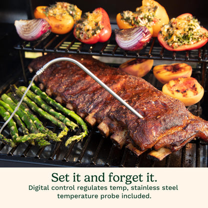 Cuisinart 8-in-1 Portable Wood Pellet Grill and Smoker, Compact for RV, Tailgates, Camping, and Backyard Cooking, Smoky Flavor, Versatile Meat Smoker