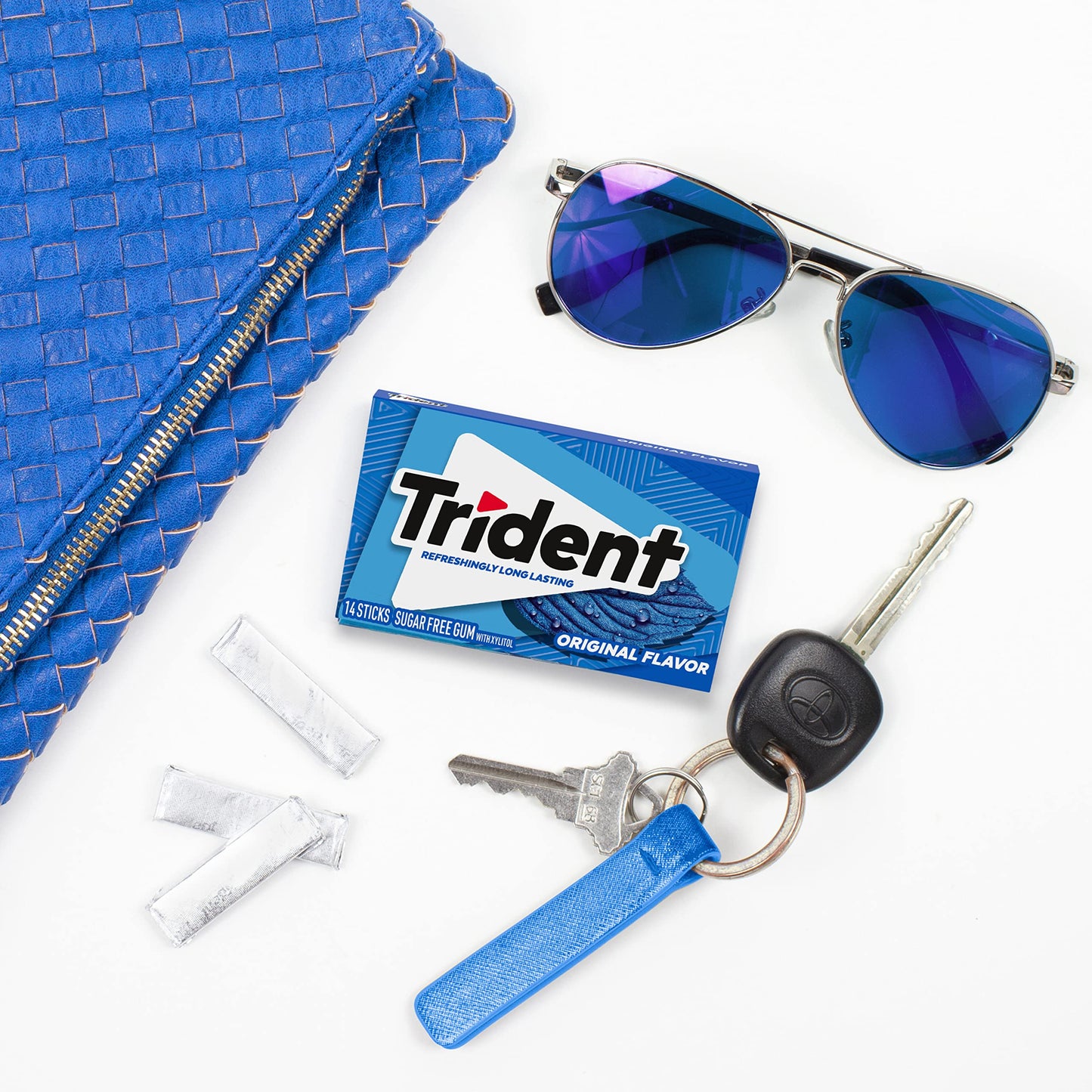 Trident Original Flavor Sugar-Free Chewing Gum, 14 Pieces (Pack of 24) (336 Total Pieces)