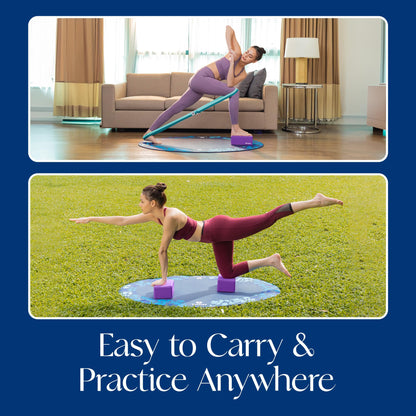 Tumaz Non-Slip Yoga Blocks 2-Pack - High Density/Lightweight EVA Foam & Natural Cork for Stability, Premium Set with E-Book Included