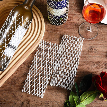 Boao 1000 Pcs Wine Mesh Liquor Bottles Protector Sleeves 7.8 Inch PE Net Wine Bottle Protector for Travel Glass Liquor Bottle Sleeves, Keep Bottles Safe While Traveling, White