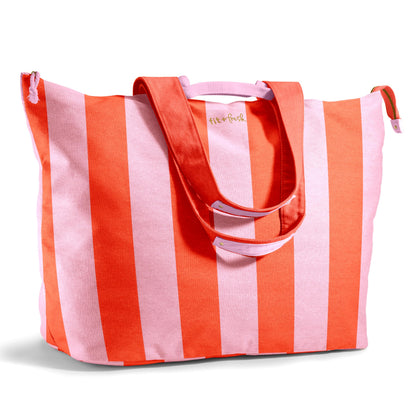 Fit & Fresh XL Beach Tote Bag for Women – Extra Large Travel Tote with Zipper & Pockets, Oversized Canvas Pool Bag, Weekender Carry-On for Beach, Travel & Family Essentials