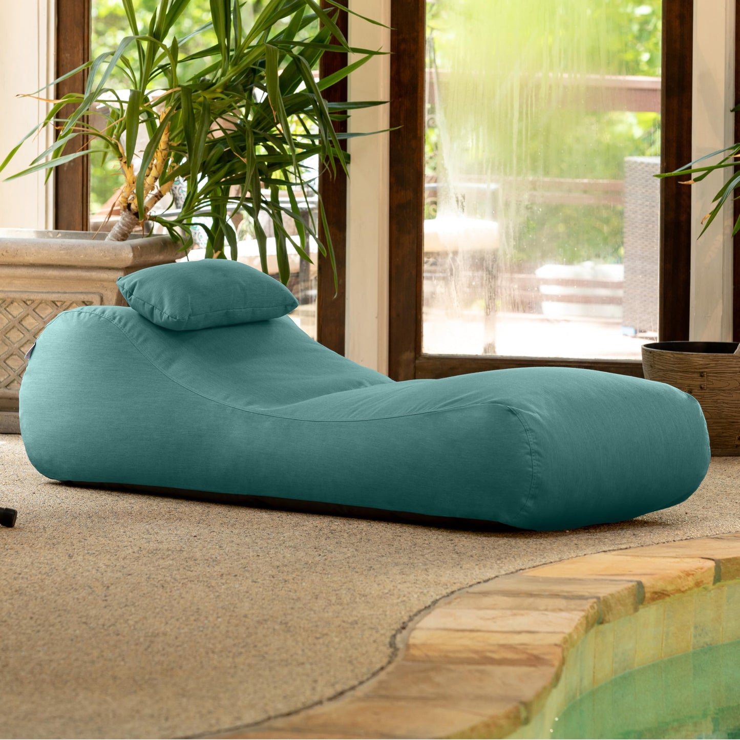 Jaxx Arlo Outdoor Bean Bag Sun Lounger - Pool and Patio Chaise Recliner, Breeze