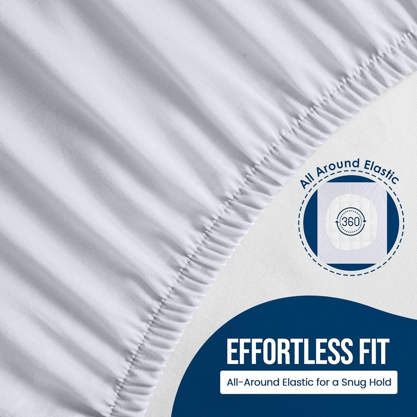 200 17" California King Size Mattress Protector Waterproof, Premium GSM Terry Mattress Cover, Soft & Breathable Bed