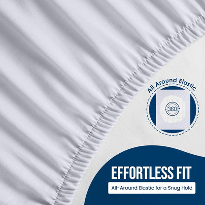 200 5" Crib Size Mattress Protector Waterproof, Premium GSM Terry Mattress Cover, Soft & Breathable Bed Cover, Fitted