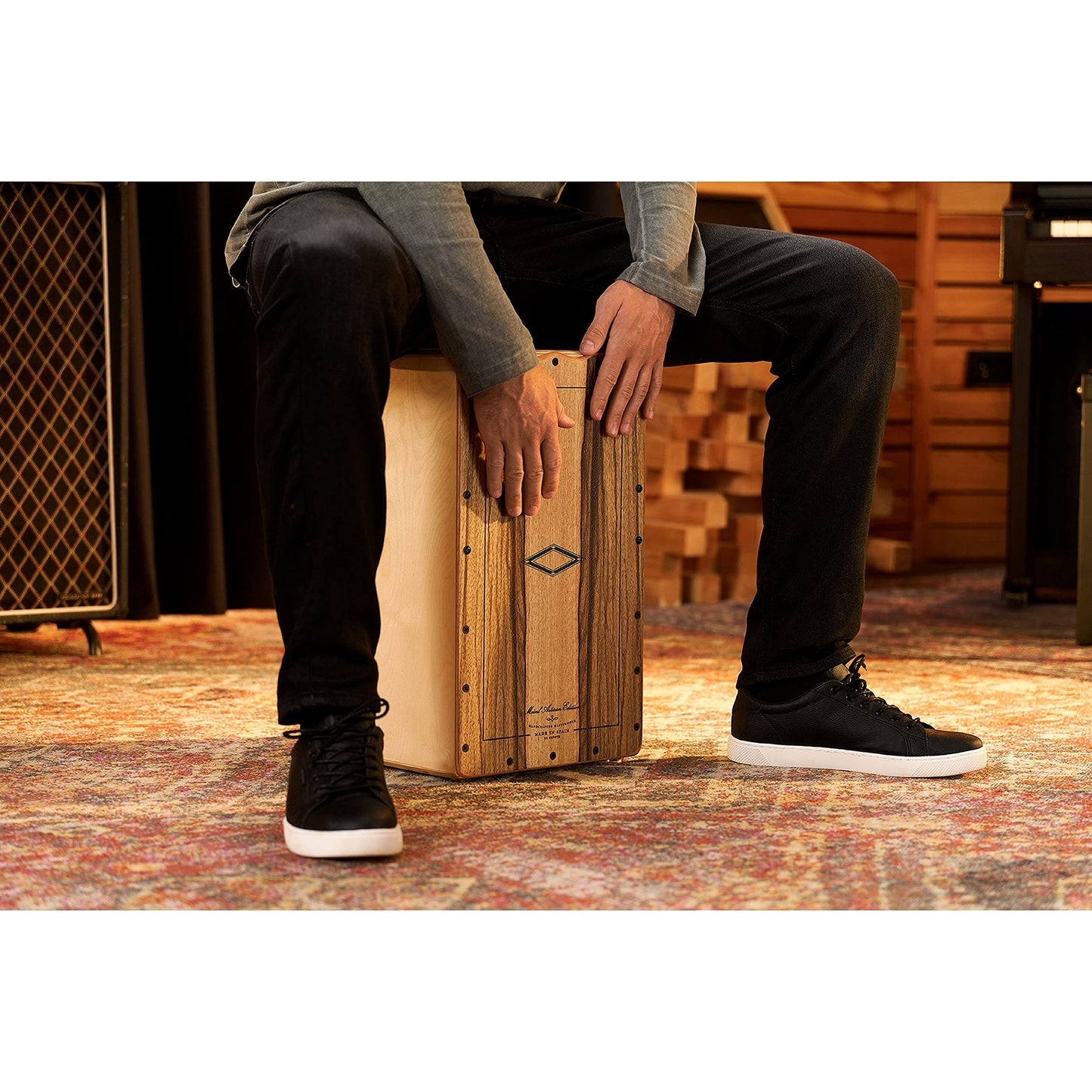 Meinl Artisan String Cajon with Limba Frontplate / Baltic Birch Body - MADE IN SPAIN - Tango Line, 2-YEAR WARRANTY