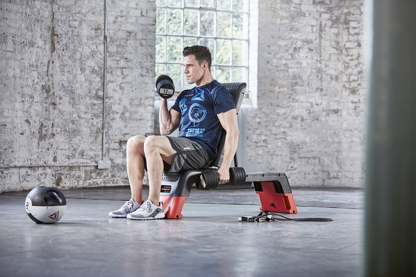 Reebok Deck Multipurpose Adjustable Bench Aerobic Strength Training Incline and Decline2