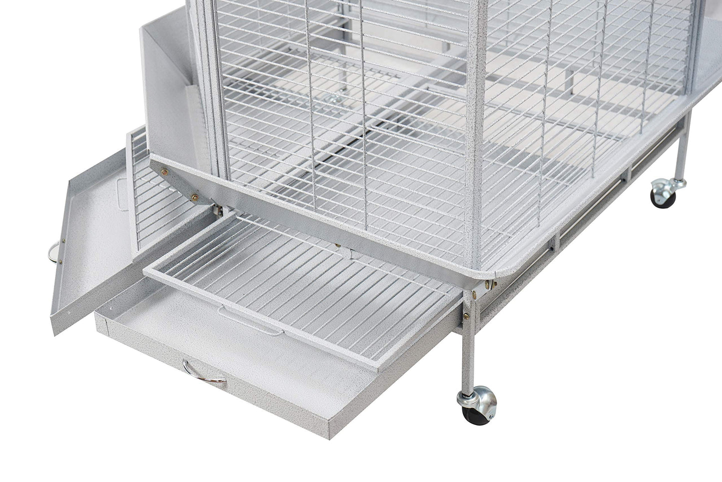 Seny Corner Bird Cage for Cockatiel Parakeet Black and White New (White)