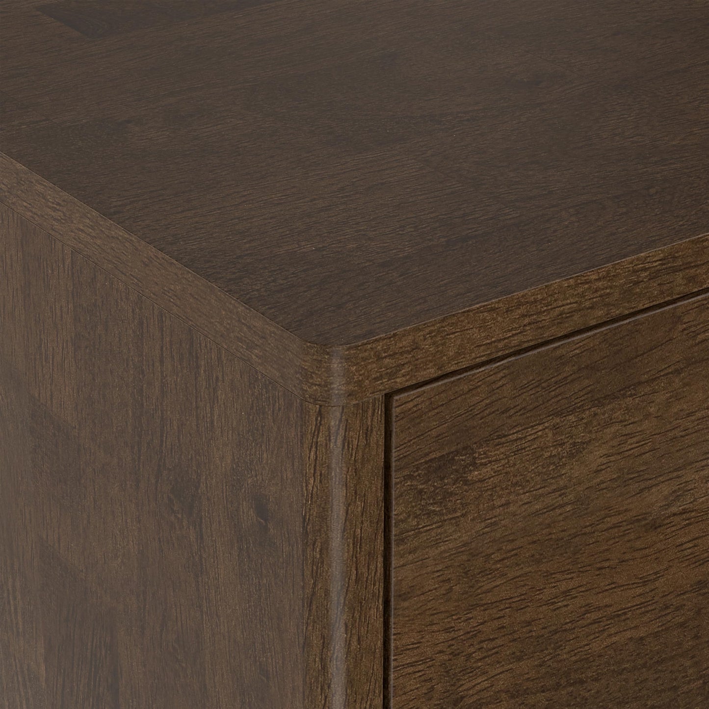 SIMPLIHOME Harper TV Stand - 72 inch Wide Solid Wood Low Media Console in Walnut Brown, Mid Century Modern Entertainment Center for Living Room for TVs up to 80 Inches with Shelf and Cord Management