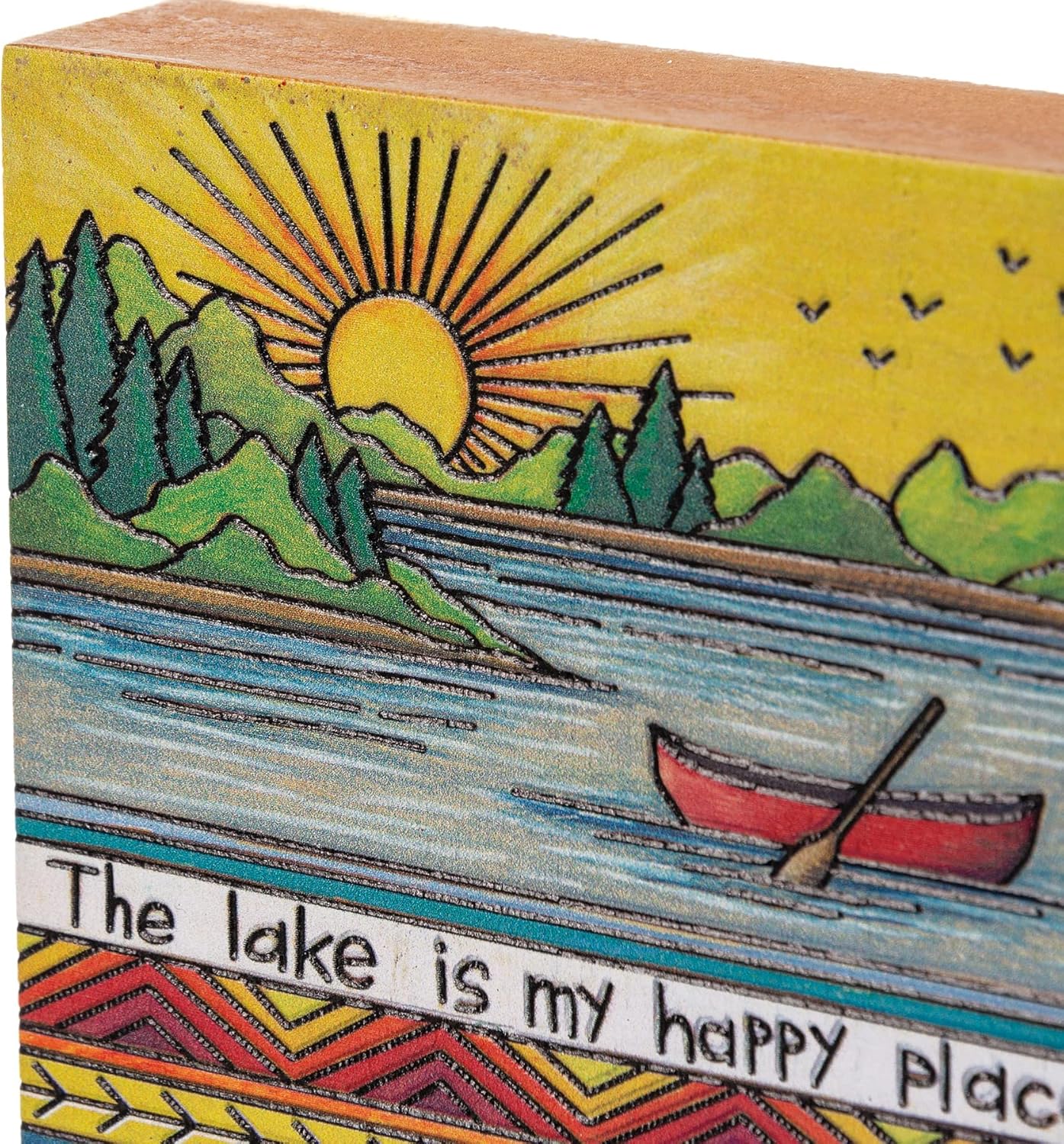 Primitives by Kathy Multicolor Block Happy Place Home Décor Sign