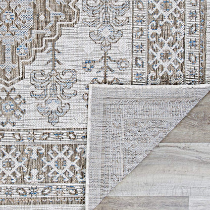 Couristan Charm Woodburn Indoor/Outdoor Area Rug, Ivory-Sand, 2'2" x 4'3"