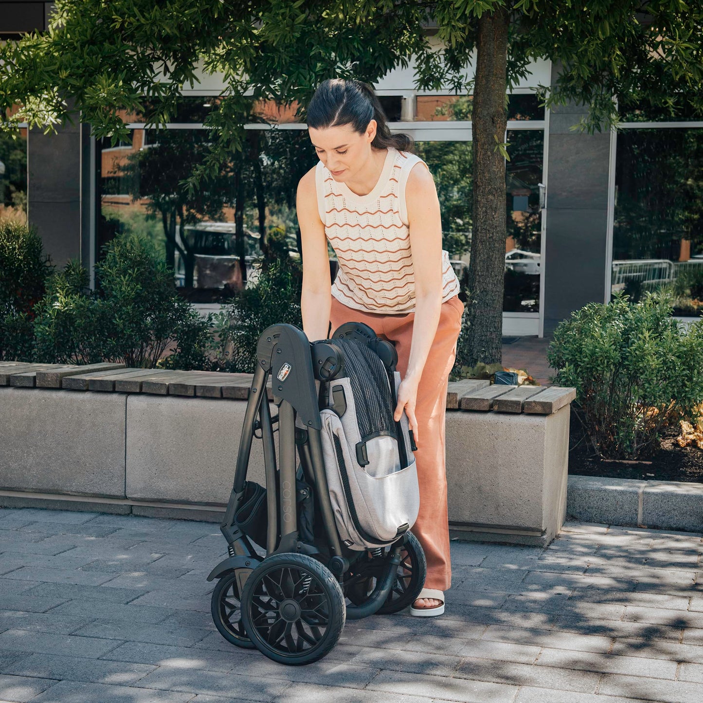 Chicco Corso LE ClearTex Modular Travel System, Corso LE Modular Stroller with KeyFit Max ClearTex Infant Car Seat and Base, Canyon/Grey
