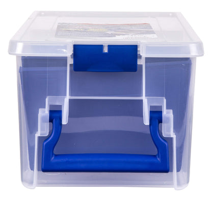 Flambeau Outdoors 4510 Clear Fishing Tackle Box Organizer - Super Half Satchel Soft Lure Storage Boxes, Bait Organizer, Tuff Tainer with Zerust Anti-Rust Dividers
