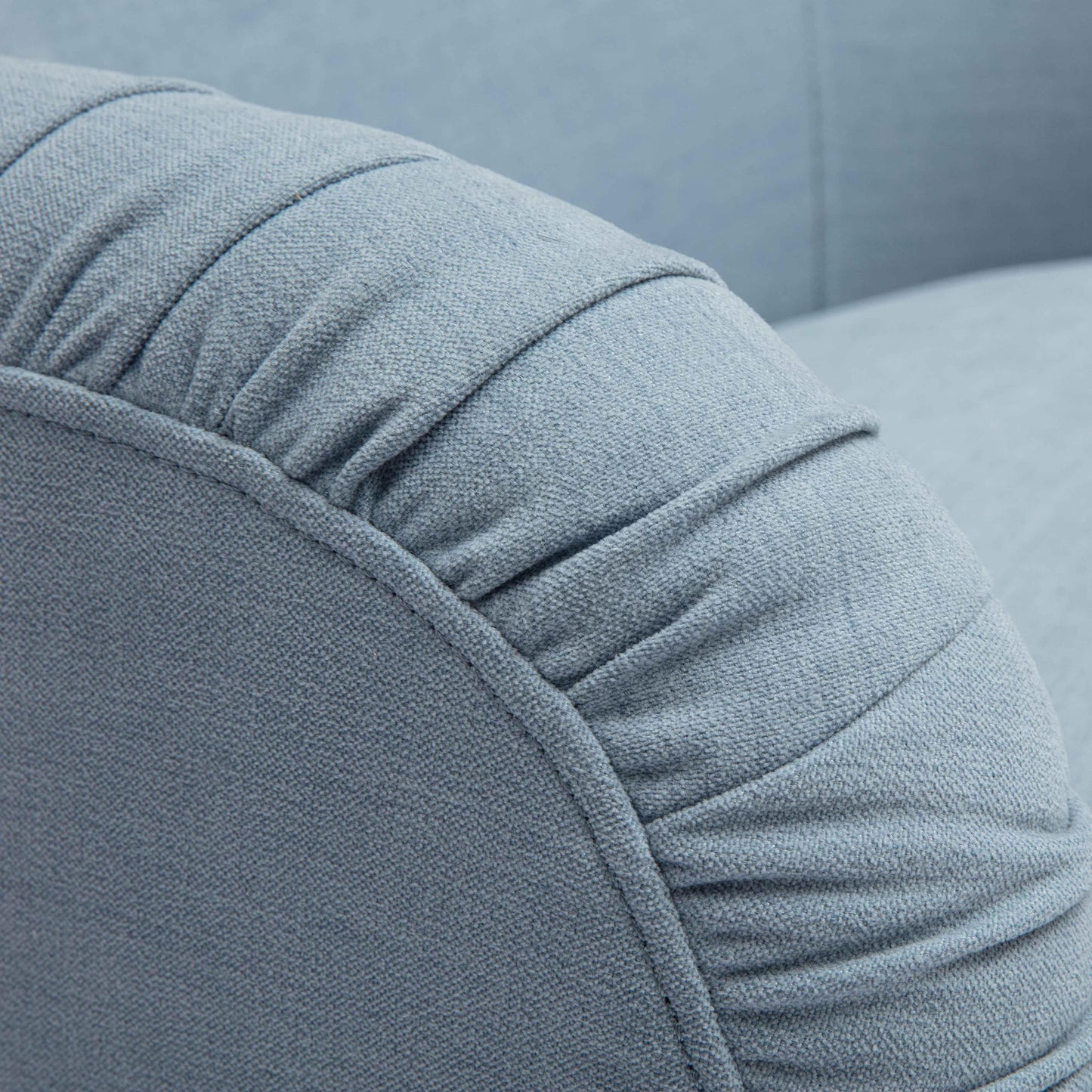 Tov Furniture Pamela Faded Blue Recycled Fabric Tassel Lounge Chair