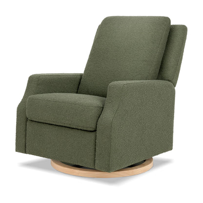 Namesake Crewe Glider Recliner Nursery Chair - GREENGUARD Gold & Certi-PUR US Certified Rocker Recliner - Glider Rocking Chair for Nursery & Living Room - Manual, 360° Swivel, Olive Boucle