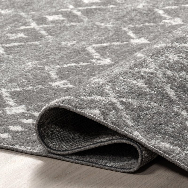 nuLOOM 2x3 Moroccan Blythe Area Rug, Dark Grey, Faded Bohemian Design, Stain Resistant, For Bedroom, Dining Room, Living Room, Hallway, Office, Kitchen, Entryway