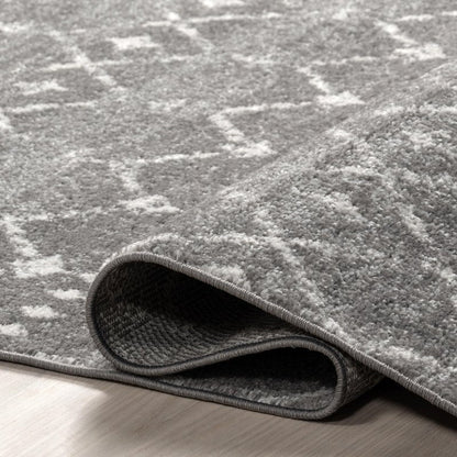 nuLOOM 2x3 Moroccan Blythe Area Rug, Dark Grey, Faded Bohemian Design, Stain Resistant, For Bedroom, Dining Room, Living Room, Hallway, Office, Kitchen, Entryway