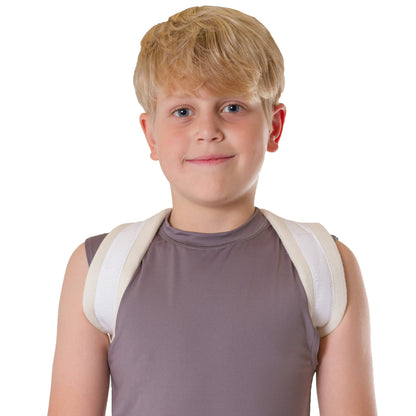 BraceAbility Clavicle Support Brace - XL Figure 8 Upper Back Brace Posture Corrector for Women and Men, Shoulder Straightener, Kyphosis Relief, Sling for Injuries and Fractures (Extra Large)