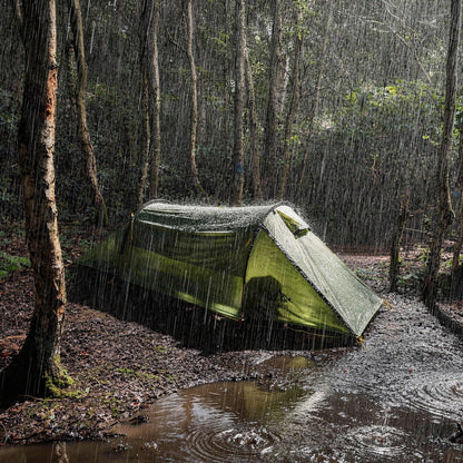 Night Cat Ultralight Tunnel Tent: Waterproof Lightweight Single People Backpacking Tent for Outdoor Camping Hiking Trekking with Double Layers Aluminum Poles and Footprint 1 Person Green