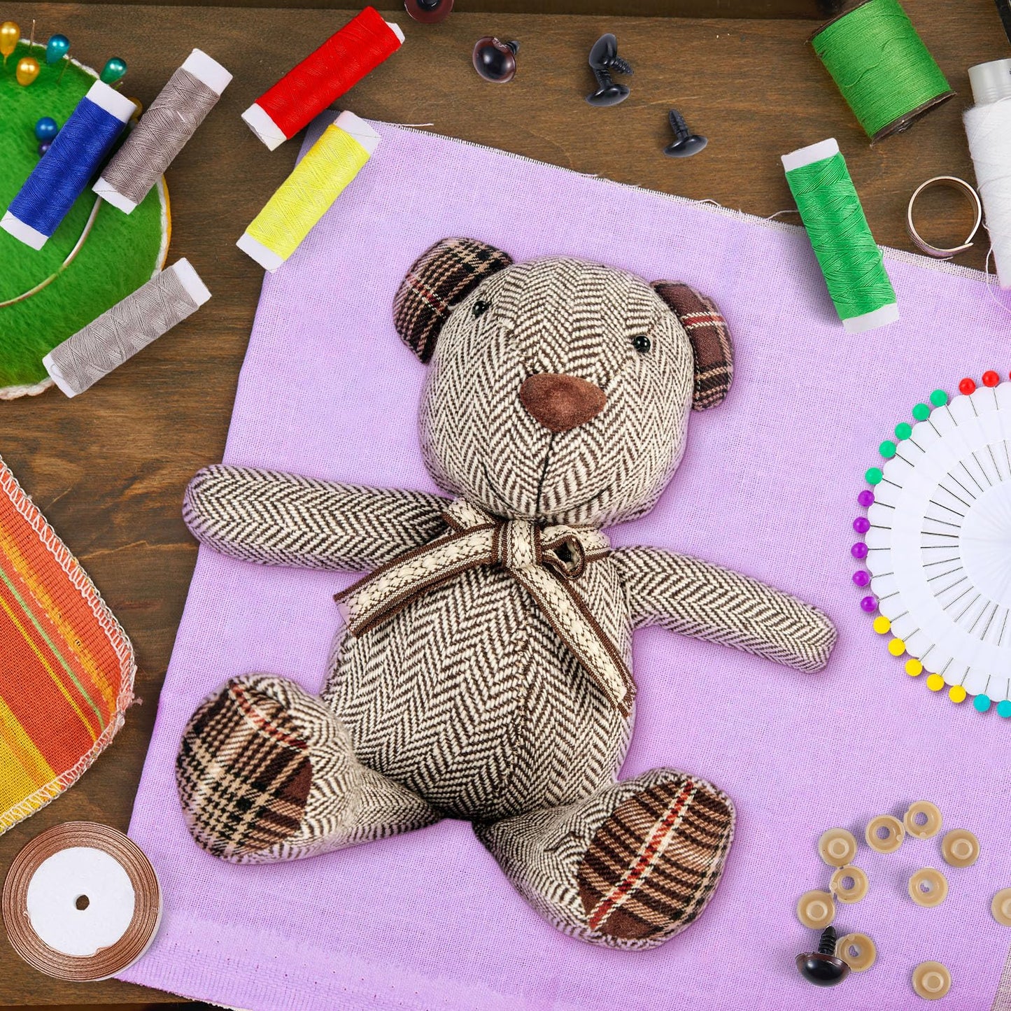 15 Inch Memory Bear Template Ruler Sewing Tools Set Acrylic Quilting Template Cutting Detailed Instructions Sewing Patterns Art Craft for Woman Beginners Home
