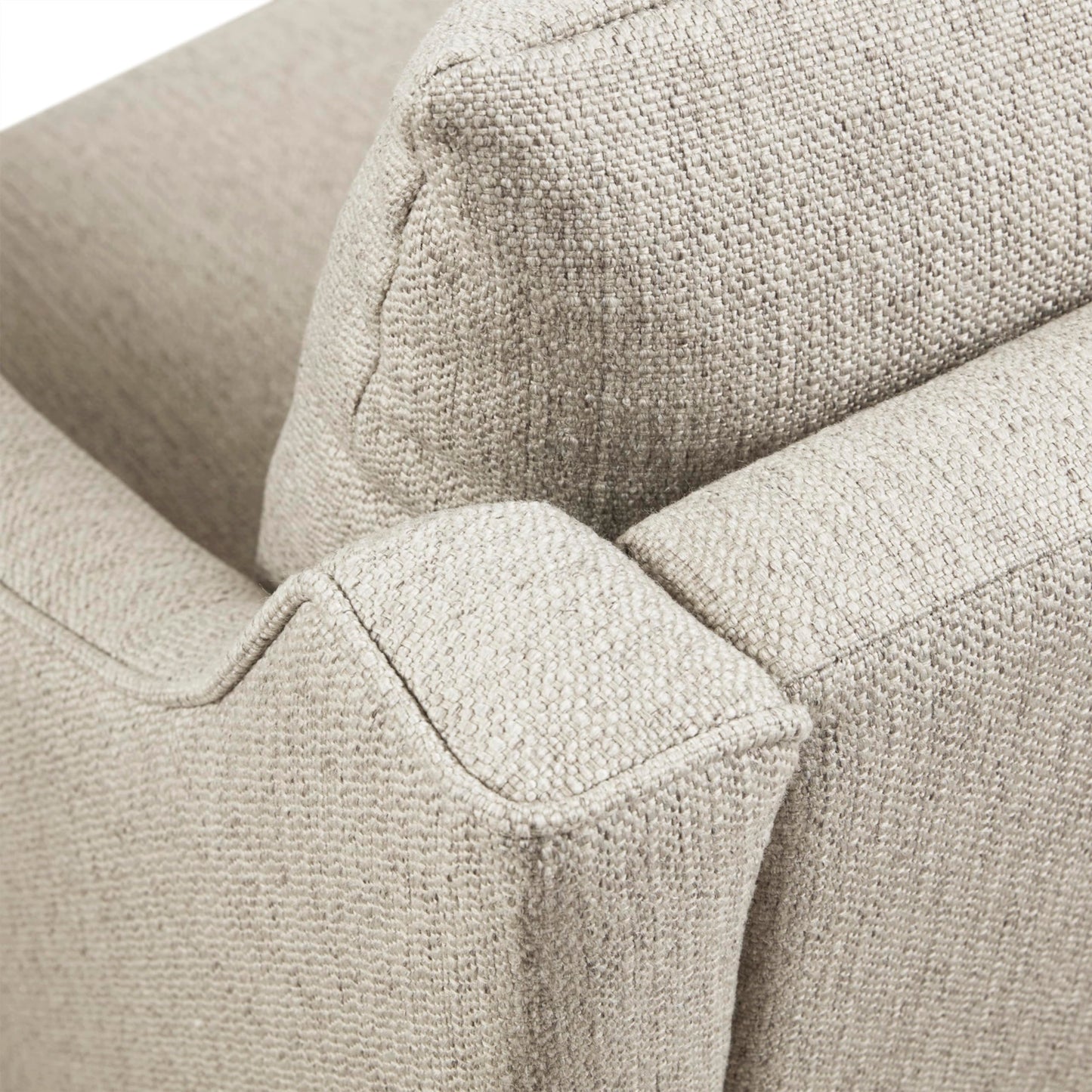 Martha Stewart Amber Swivel Chair for Living Room Barrel Style Bedroom Lounge Removable Foam Seat Cushion Upholstered, Nursery Furniture, Metal Base, Fully Assembled, 30.5" D x 30" W x 35" H, Natural