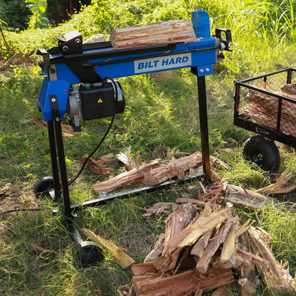 BILT HARD 6.5 Ton Electric Log Splitter with Stand - 15 Amp Motor Wood Splitter with Hydraulic Ram, Electric Firewood Splitting Machine Firewood Processing, Home Heating, and Yard Maintenance