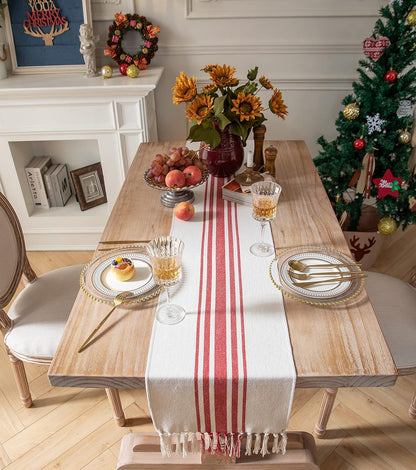 13 72 Inch Christmas Table Runner x for Dining Table, Boho Christmas Decorations, Coffee Table Runner with Handcrafted