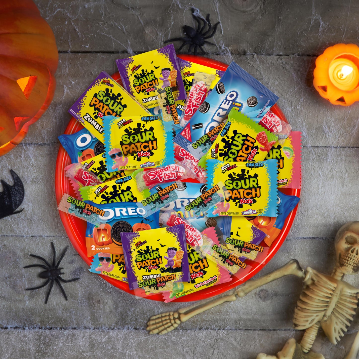SOUR PATCH KIDS BIG Individually Wrapped Soft & Chewy Halloween Candy, Bulk Candy, 100 Pieces