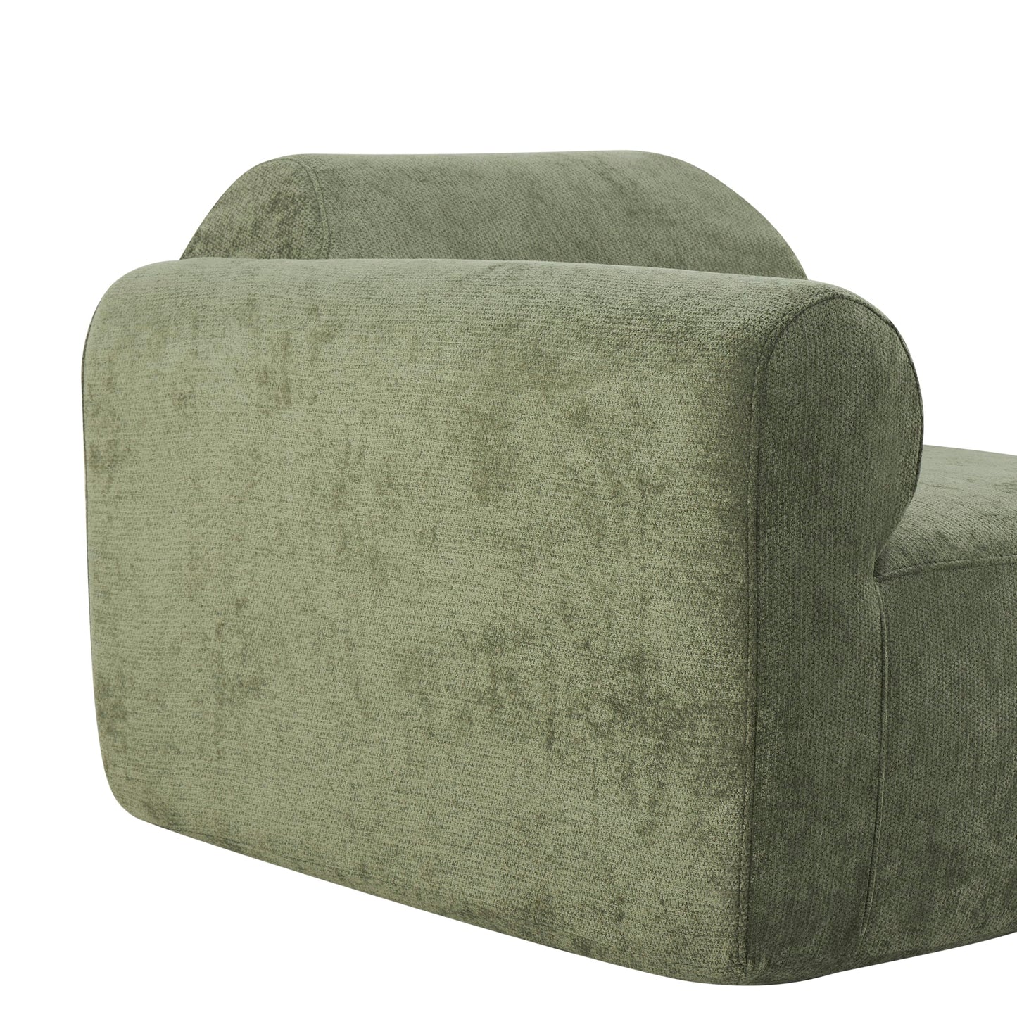 Christopher Knight Home Midel 111" Modular L-Shape Sofa Couch with Chaise Lounge, Modern Boneless Sofa for Living Room, Fabric Upholstered Cloud Couch with Deep Seat, Olive Green