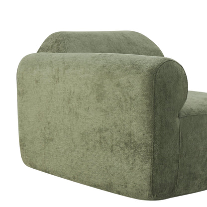 Christopher Knight Home Midel 111" Modular L-Shape Sofa Couch with Chaise Lounge, Modern Boneless Sofa for Living Room, Fabric Upholstered Cloud Couch with Deep Seat, Olive Green