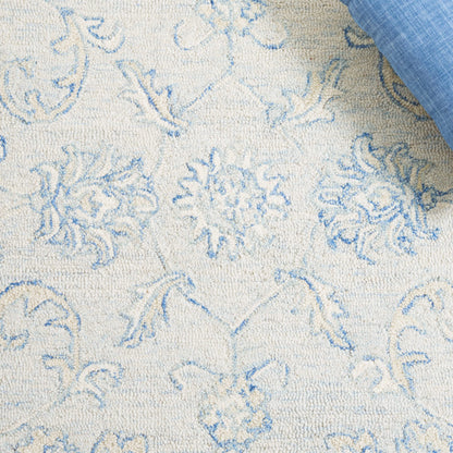 SAFAVIEH Micro-Loop Collection 10' x 14' BlueBeige MLP535M Handmade Premium Wool Living Room Dining Bedroom Area Rug