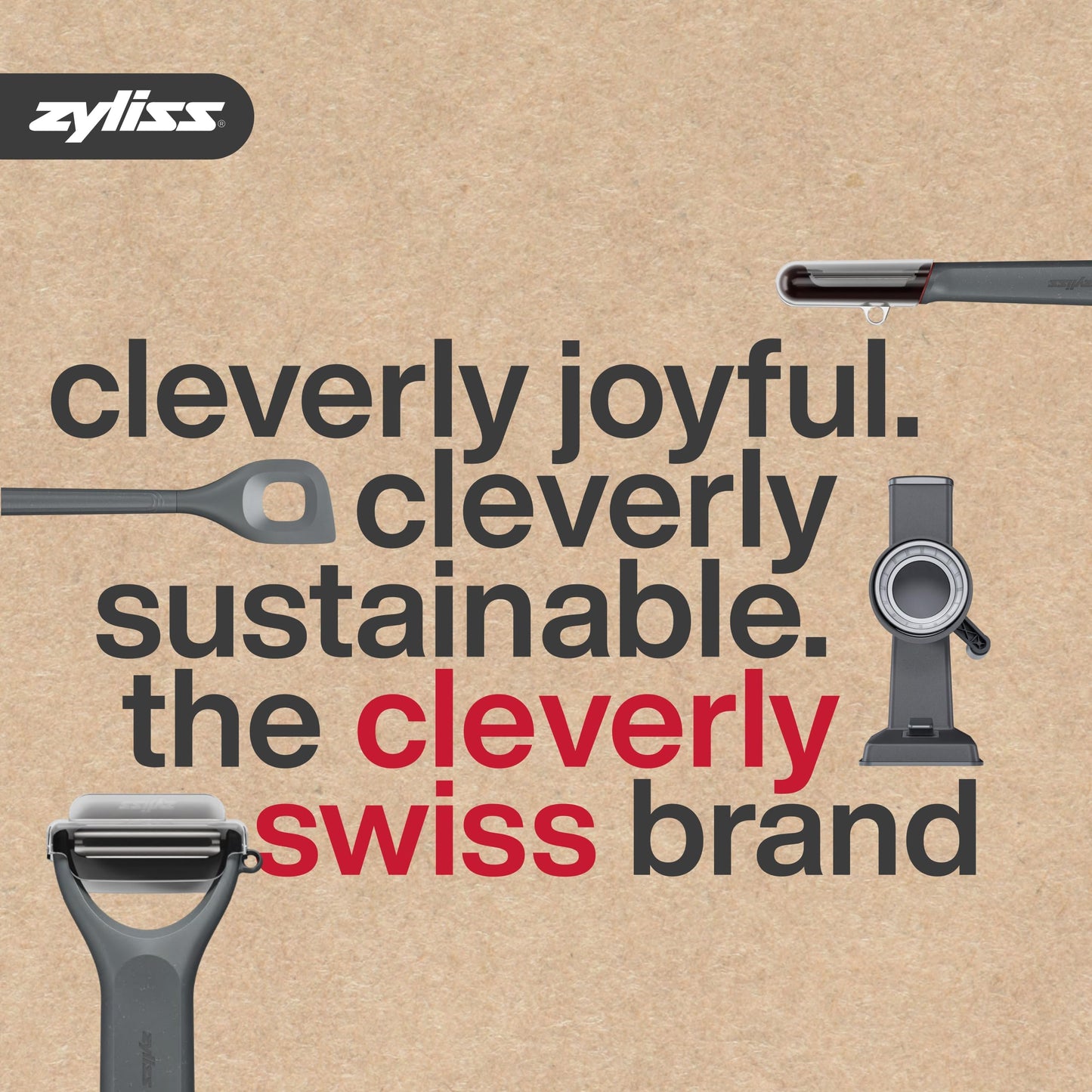 Zyliss Susi 3 Garlic Press - Aluminium Press with Built-In Cleaning Tool - Garlic Crusher, Mincer & Peeler for Unpeeled Cloves