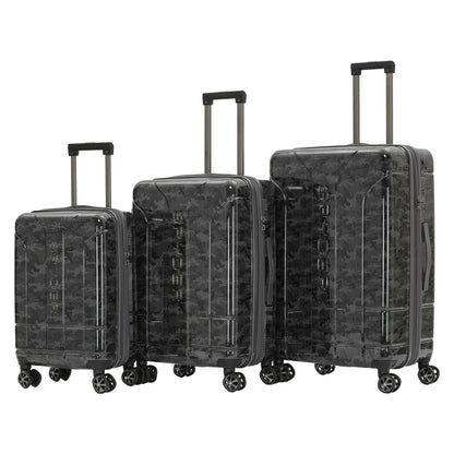 Spyder Matrix 3 Piece Luggage Set with 360° Spinner Wheels, TSA Approved Lock, (20 Inch Carry On, 25 Inch Medium Luggage, 29 Inch Large Checked), Gray/Black